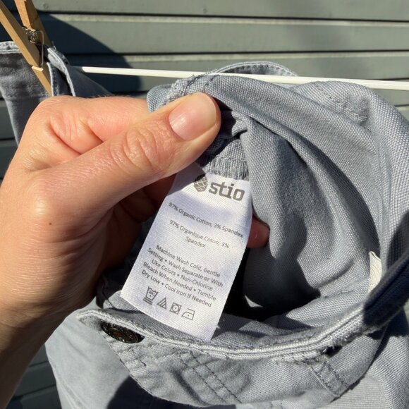 STIO women's rivet canvas utility pant blue - Picture 4 of 5